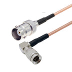 CC4 Male Elbow To BNC Female Connector Cable RG179 Coaxial RF Wire, 20cm, 30cm, 50cm, 100cm