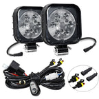 12W 9-30V Car Mixed Light Work Light With Wire Set, Square, Round