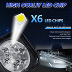 12W 9-30V Car Mixed Light Work Light With Wire Set, Square, Round