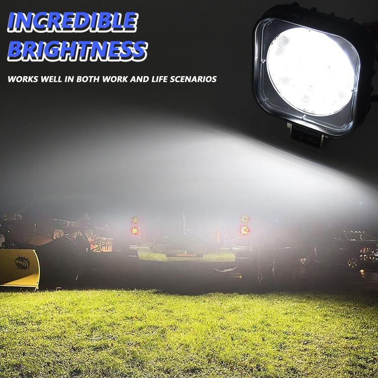 12W 9-30V Car Mixed Light Work Light With Wire Set, Square, Round