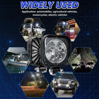 12W 9-30V Car Mixed Light Work Light With Wire Set, Square, Round