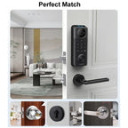 C95 Smart Fingerprint Deadbolt Lock Supports Bluetooth WiFi APP, 5 Ways To Unlock, With Camera Doorbell, C95