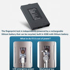 M6 3D Face Recognition Fingerprint Door Lock Support APP Smart IC Card Password Unlock, M6