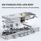 M6 3D Face Recognition Fingerprint Door Lock Support APP Smart IC Card Password Unlock, M6