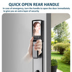 M6 3D Face Recognition Fingerprint Door Lock Support APP Smart IC Card Password Unlock, M6