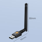 JINGHUA N5 Dual Band Driverless High Gain Antenna USB Wireless Network Card, Antenna Model 600M