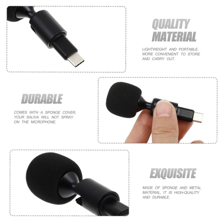 Mobile Phone Live Broadcast Microphone, 3.5 Straight Head 3-section Plug (Sponge Cover), 3.5 Straight Head 4-section Plug (Sponge Cover), 3.5 Straight Head 2-section Plug (Sponge Cover), TYPE-C Straight Head Jerry Solution (Sponge Cover)               ...