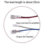WEAH-T-5 Car Modification Tweeter Crossover Hi-Fi Audio Divider, A Model 2.2UF, B Model 2.5UF, C Model 4.7UF