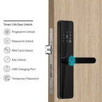A50 Smart Fingerprint Lock Electronic Indoor Lock Apartment Lock With Handle