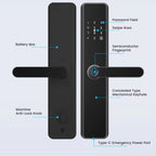 A50 Smart Fingerprint Lock Electronic Indoor Lock Apartment Lock With Handle