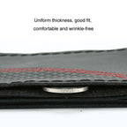 Cowhide Embossed Hand-Stitched Double-Line Steering Wheel Cover, 38cm