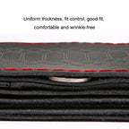 Four-season Embossed Hand-sewn Cowhide Steering Wheel Cover, 38cm