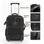 Cwatcun D136 Generation 1 Large Camera Trolley Shoulder Bag Large Capacity Outdoor Photography Storage Case, D136