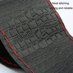 Four-season Embossed Cowhide Hand-sewn Steering Wheel Cover, 38cm