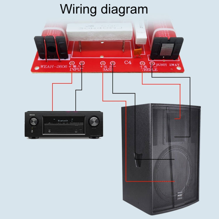 WEAH-2606 High And Low 2-Way Audio Crossover Hi-Fi Speaker Conversion Divider, WEAH-2606
