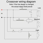 WEAH-3007B Home Cinema Speaker Crossover High Medium And Low 3-Way Audio Modification Divider, WEAH-3007B