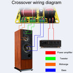 WEAH-3007B Home Cinema Speaker Crossover High Medium And Low 3-Way Audio Modification Divider, WEAH-3007B