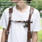 Cwatcun H90 Dual Camera Leather Strap Adjustable Multi-functional Convenient Camera Shoulder Strap, H90 1.0, H90 2.0