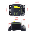 RV Yacht Manual Reset Ignition Protection Fuse Switch With Terminal Accessories, 50A, 100A, 150A, 200A, 250A, 300A
