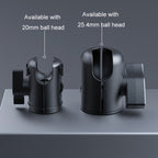 Car Phone Mount Extension Arm Double Jointed Swivel Adjustment Carbon Fiber Bracket Connecting Rod, 140mm For 20mm Ball Head, 170mm For 25.4mm Ball Head