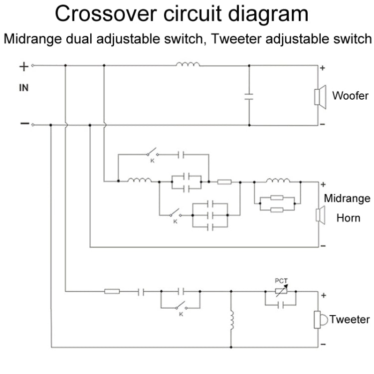 3509A High Medium And Low 3-Way Audio Crossover Stage Speaker Divider, 3509A
