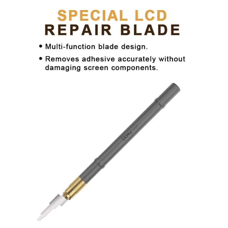 BAKU BA-214 Multi-Function LCD Repair Scraper 0.2mm Thickness Screen CPU Glue Remover Tool, BA-214