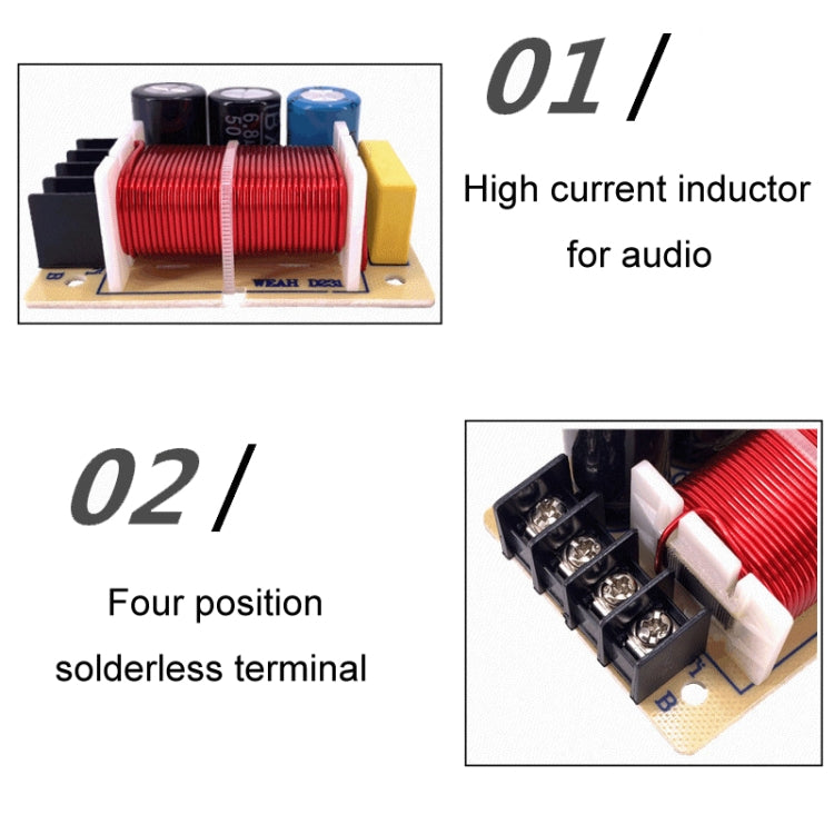 High And Low 2-Way Audio Crossover Bookshelf Speaker Conversion Divider, D231