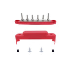 M6 RV Yacht High Current 6-column 250A Base Busbar, Red, Black, Red + Black, Red with Accessories, Black with Accessories, Red + Black with Accessories
