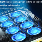 ICE COOREL 8-Fans Adjustable Laptop Stand Radiator With RGB Ambient Light, K10 8-Fans