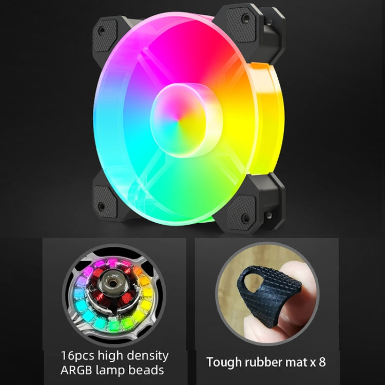 COOLMOON RGB120 5V ARGB Integrated Single Row Multi-Platform CPU Cooler, RGB120