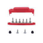 M8 Nylon Base RV Yacht Waterproof Dustproof Cover 6-post Bus Bar, Red, Black, Red+Black 1pair, Red With Terminal Heat Shrink Tube, Black With Terminal Heat Shrink Tube, Red+Black 1pair With Terminal Heat Shrink Tube