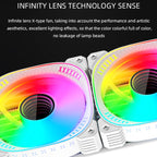 COOLMOON CM-YM-360T Computer ARGB Temperature Display Lens Multi-Platform Integrated CPU Cooler, CM-YM-360T