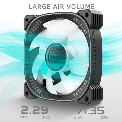 COOLMOON CM-YM-360T Computer ARGB Temperature Display Lens Multi-Platform Integrated CPU Cooler, CM-YM-360T