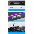 ICE COOREL K15C Smart Adjustable Laptop Radiator Base With RGB Lighting Effect, 13 Fans, 14 Fans, 15 Fans