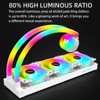 COOLMOON AS360 Magic Diamond Edition Computer Cooler ARGB Water Cooling Light Integrated CPU Radiator, AS360