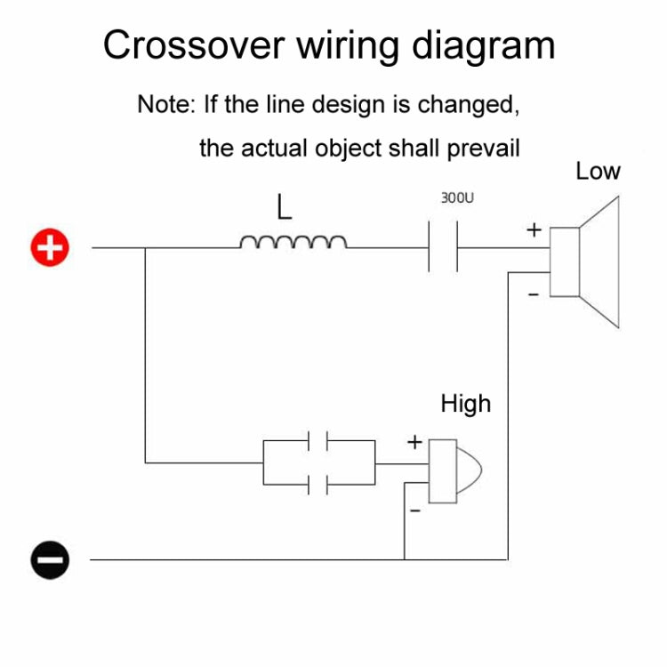 High And Low 2-Way Audio Crossover Hi-Fi Speaker Conversion Divider, PUV-W2