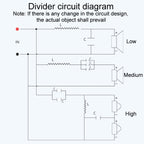 RCEDA-410 Two High One Medium One Low 4-Way Speaker Crossover Audio Modification Divider, RCEDA-410