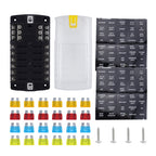 RV Yacht 12-way LED Insulated Flame-retardant Fuse Holder Box with Wire, Configuration 1, Configuration 2, Configuration 3, Configuration 4