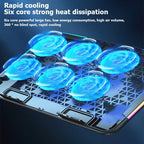 ICE COOREL A9R 6-fans Adjustable Laptop Stand Radiator with RGB Atmosphere Light, A9R 6-fans