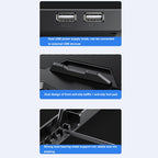 ICE COOREL K22 4-fans Adjustable Laptop Radiator Base with Atmosphere Light, without Speed Regulation, with Speed Regulation, with LCD Display