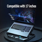 ICE COOREL K22 4-fans Adjustable Laptop Radiator Base with Atmosphere Light, without Speed Regulation, with Speed Regulation, with LCD Display