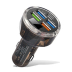 5 in 1 3-line Multi-port Car Charger With Digital Voltage Display