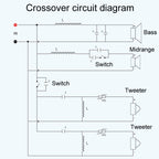 SPRAGUE-412 Two High One Medium One Low 4-Way Speaker Crossover Audio Modification Divider, SPRAGUE-412