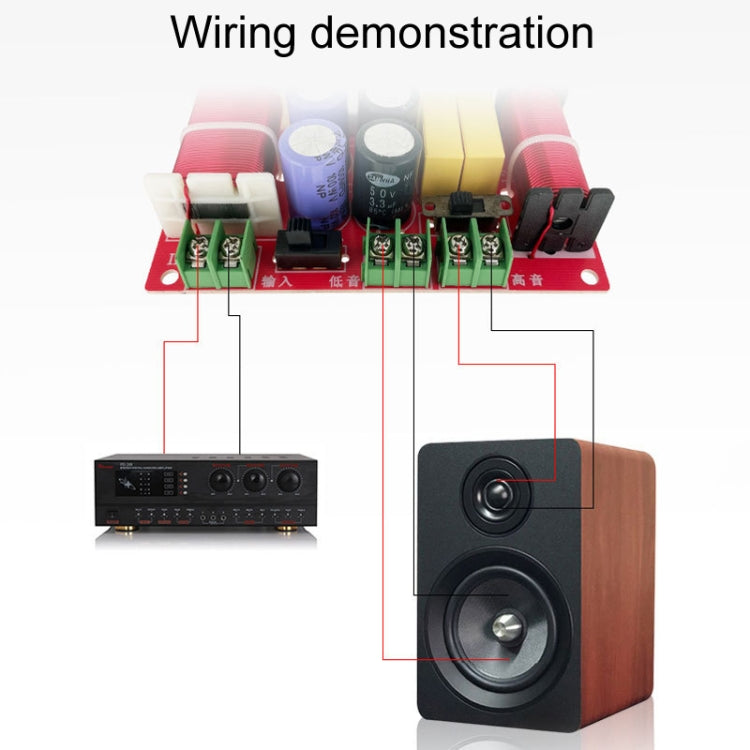 WEAH-206 High And Low 2-Way Audio Divider Bookshelf Speaker Crossover, WEAH-206
