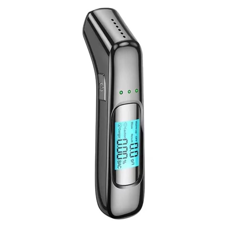 High-Precision Portable Alcohol Tester Rechargeable Breathalyzer With LCD Display, C07