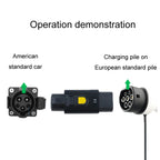 TYPE2-TYPE1 New Energy Vehicle Charging Station Adapter, TYPE2-TYPE1