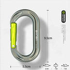 XINDA HH-9769 22/24kN High-strength Outdoor Rock Climbing Load-bearing Lock, Straight, Threaded, Two-stage, Three-stage