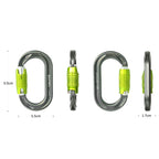 XINDA HH-9769 22/24kN High-strength Outdoor Rock Climbing Load-bearing Lock, Straight, Threaded, Two-stage, Three-stage