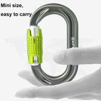 XINDA HH-9769 22/24kN High-strength Outdoor Rock Climbing Load-bearing Lock, Straight, Threaded, Two-stage, Three-stage