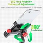 Bicycle Phone Holder Universal Aluminum Alloy Electric Bike Mount, PROMEND SJJ-297E Rearview Mirror Model, PROMEND SJJ-297B Handlebar Stand Model